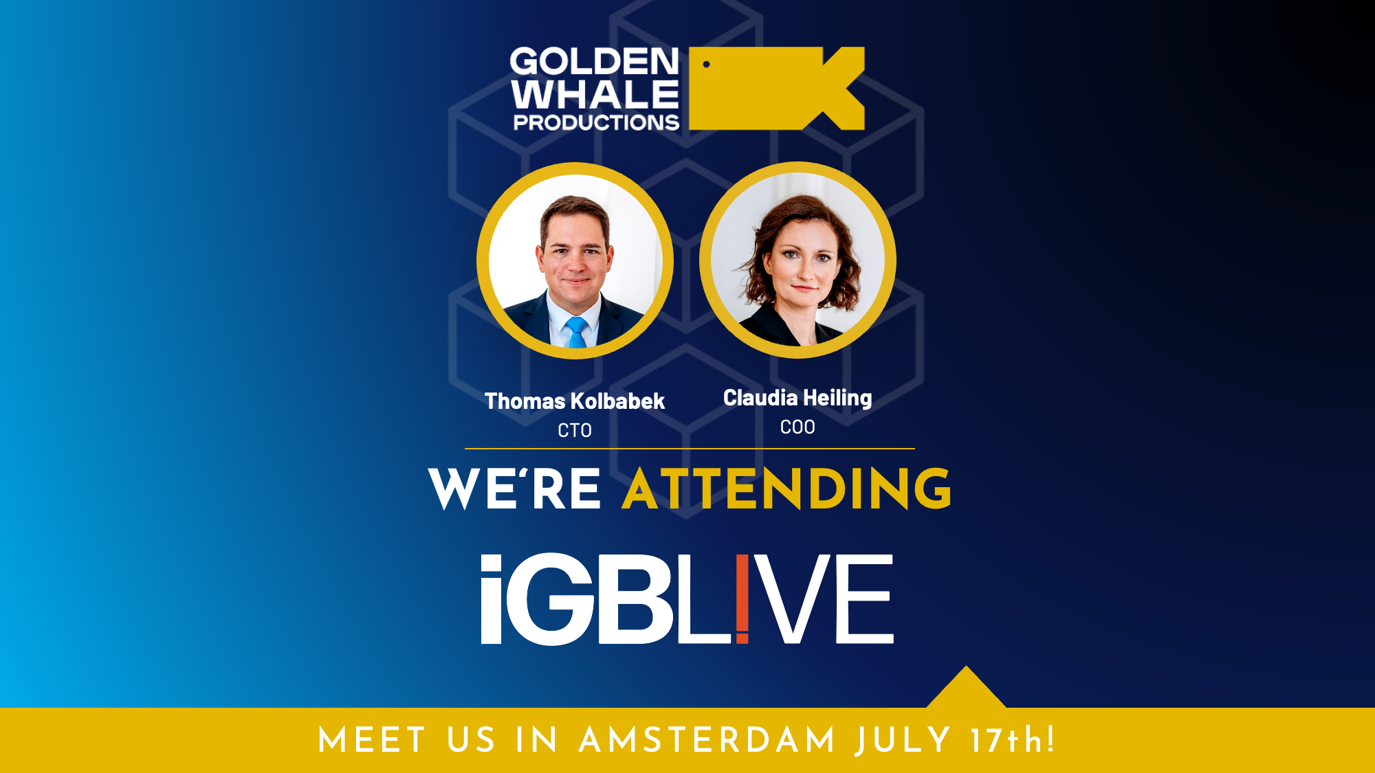 Meet Golden Whale at iGB Live in Amsterdam in July 2024