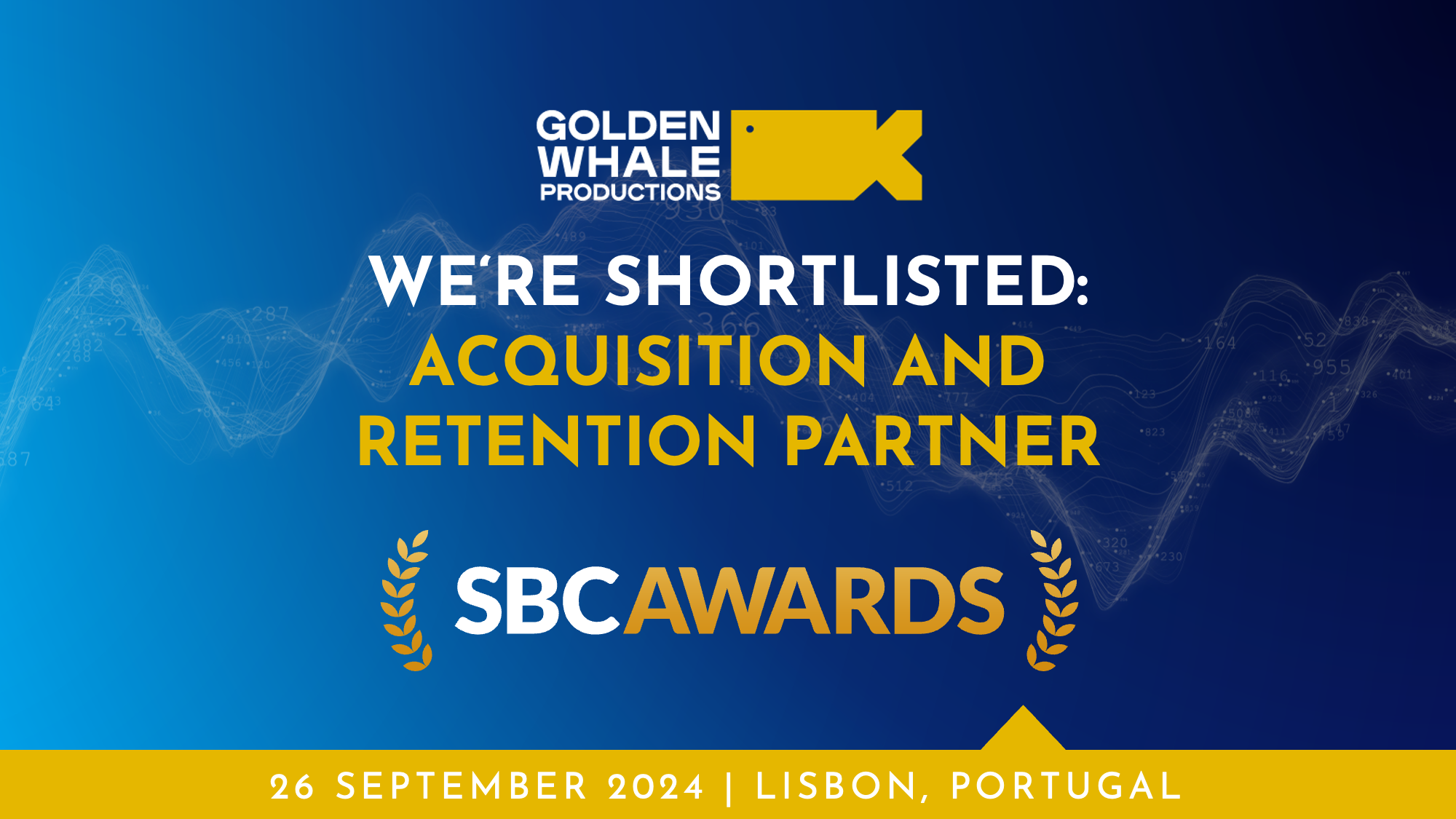Golden Whale shortlisted at SBC Awards as Acquisition and Retention Partner