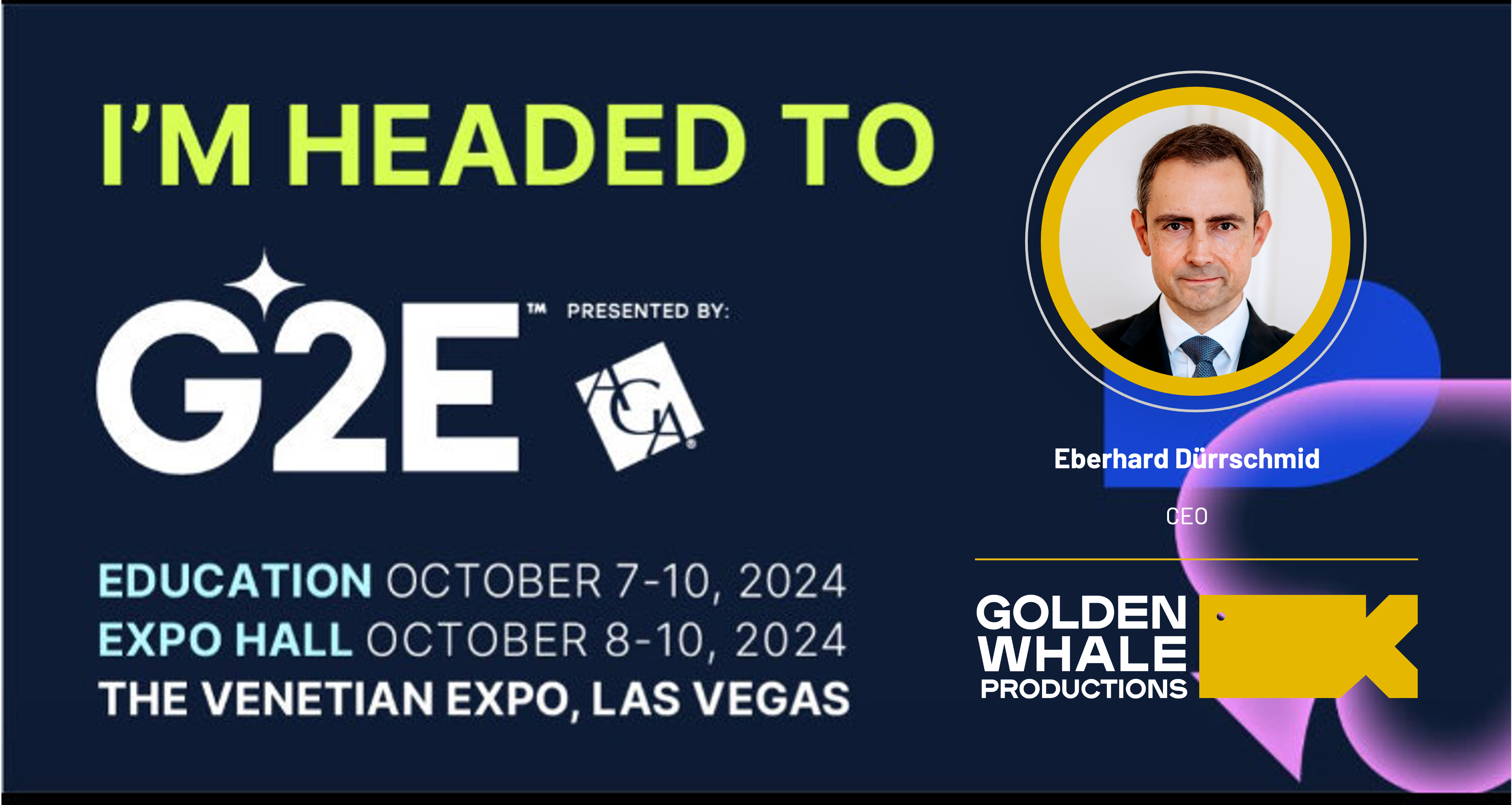 CEO Eberhard Dürrschmid attending Global Gaming Expo 2024 in Las Vegas