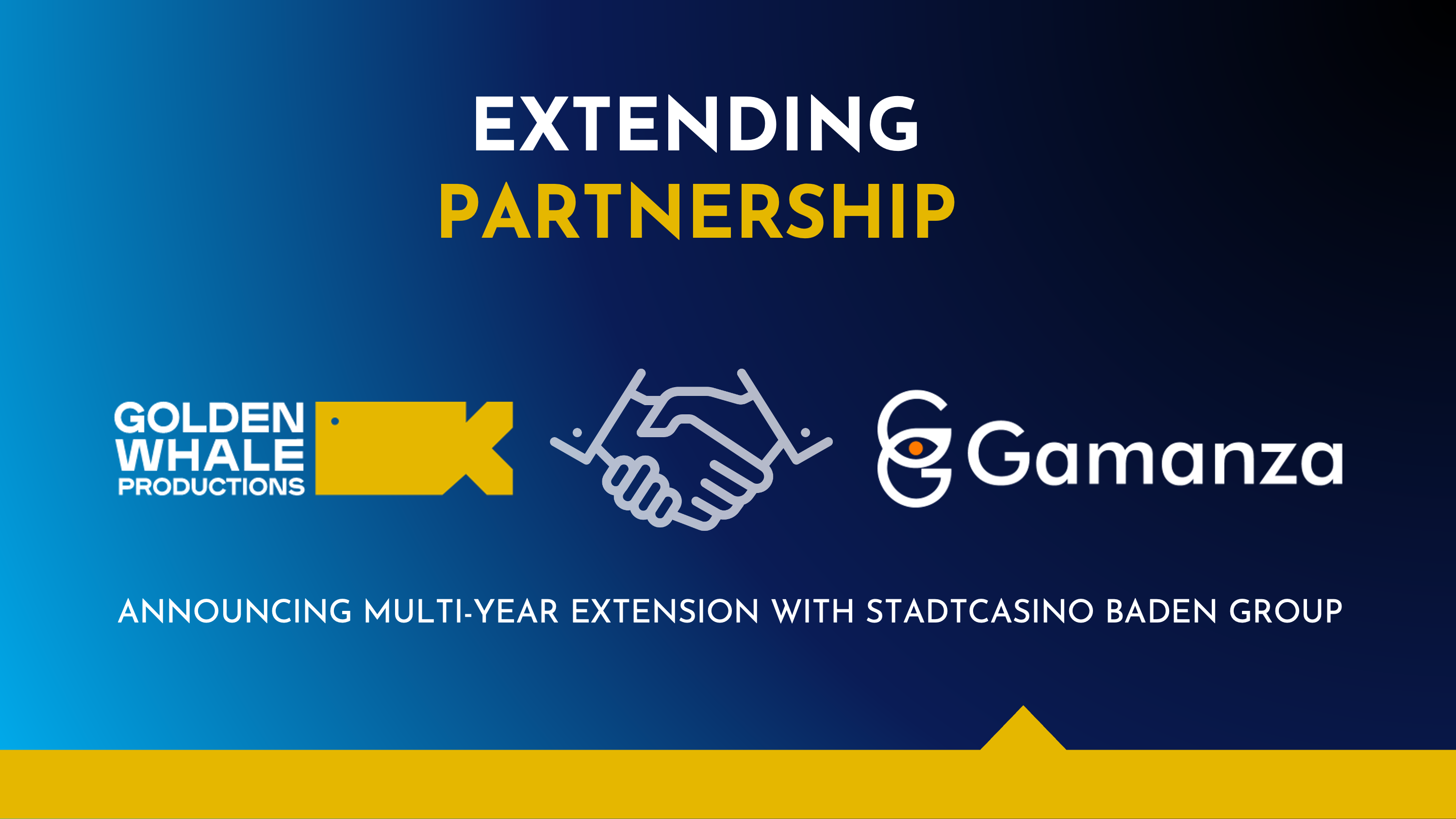 Golden Whale and Stadcasino Baden / Gamanza extend partnership