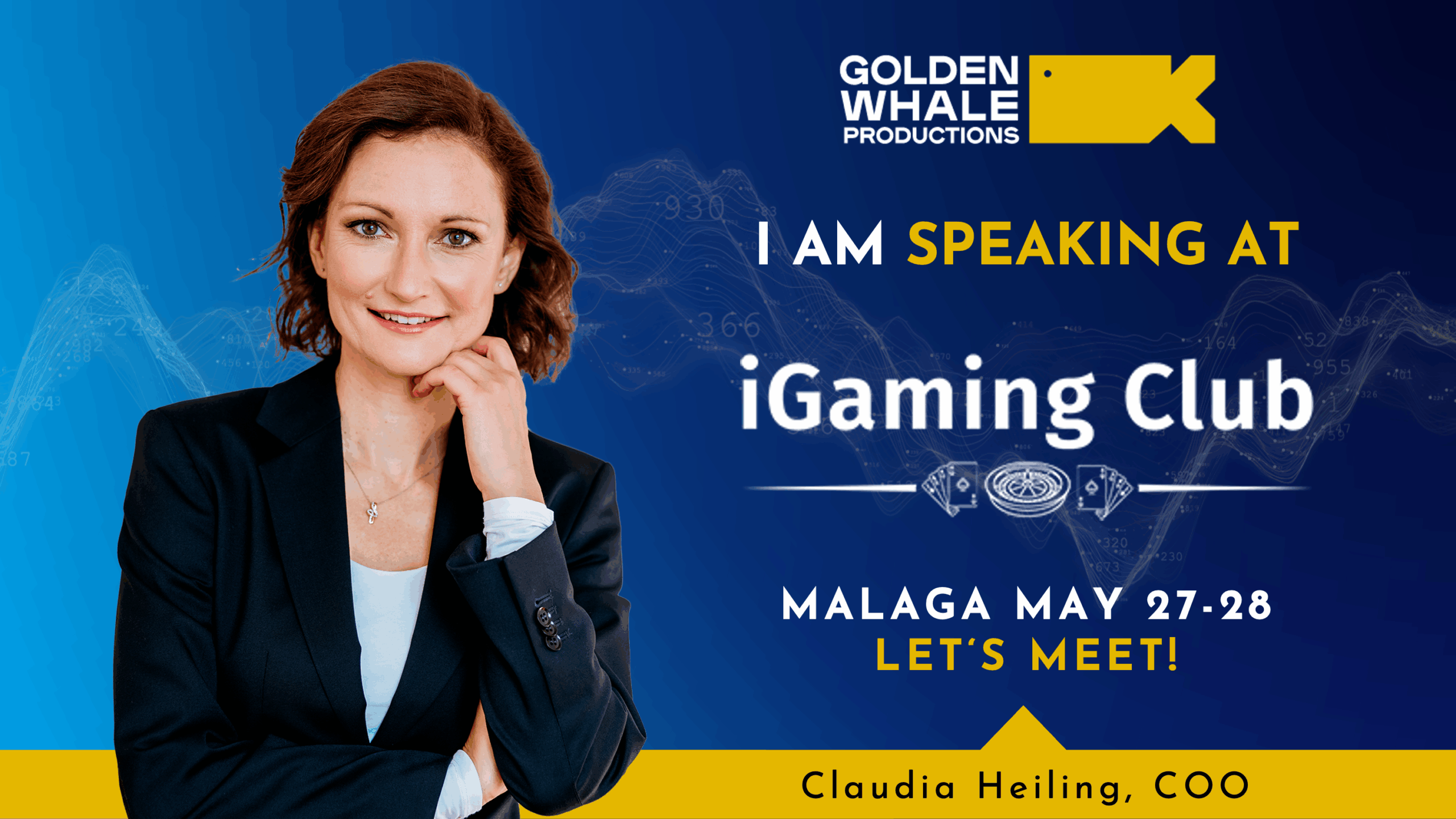 Golden Whale's COO Claudia Heiling speaking at iGaming Club Malaga 2025