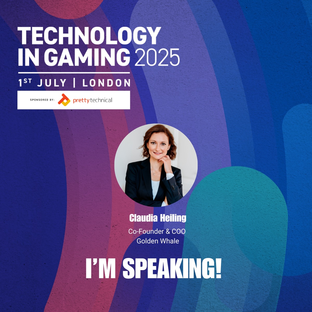 Golden Whale COO Claudia Heiling speaking at "Technology in Gaming" Conference