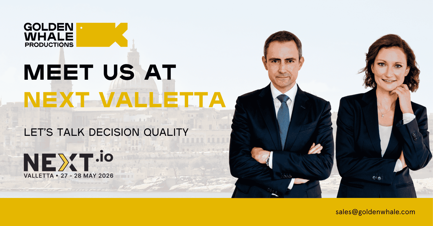 Golden Whale Attending NEXT Valletta